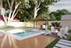 render custom 3d backyard landscape design front yard garden pool patio pergola