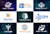 design tech startup cyber security it and technology logo
