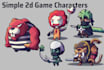create simple 2d game characters