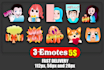 do custom emojis design, sticker and text emotes