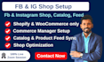 fix facebook pixel issues, setup tracking, business manager and fb shop