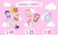 draw cute kawaii doodles, stickers illustrations