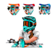 make a mx motocross cartoon vector design