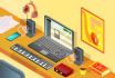 create professional isometric vector illustration