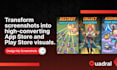 design mobile game screenshots or static ads