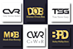 design vector overlapping initial letter or monogram logo