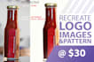 trace, vectorize, redraw logo and recreate image into vector