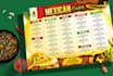 design professional menu design and food poster