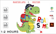 convert logo or raster to vector within 2 hours