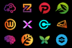 do crypto, cryptocurrency, crypto token and crypto coin logo in 4 hours