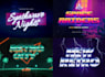 make an 80s style retro text logo