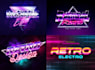 make an 80s style retro text logo