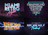 make an 80s style retro text logo