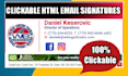 create HTML email signature, clickable HTML email signature