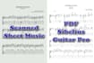 copy handwritten sheet music to PDF, midi