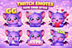 draw cute kawaii chibi emotes for twitch and discord