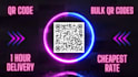 generate 10 custom qr code for 5 USD in 30 min