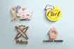 design restaurant, bakery, pizza, BBQ, grill and chef logo