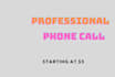 make professional phone calls
