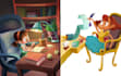 draw colorful story book illustrations
