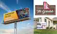 design modern storefront signs, acrylic, aluminium and wood business signage