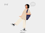 create a 2d flat vector illustration from your photo
