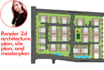 render 2d architecture plan, site plan, and masterplan