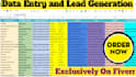 do data entry, data collection, email collection, data scrape and web research