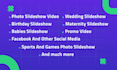 create a professional slideshow video and photo slideshow promo