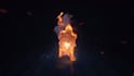 fire effect lion 3d animated logo