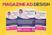 design flyer, poster, magazine ad , newspaper ad, print ad for you