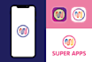 modern mobile app logo and app icon design