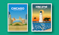 design the best retro vintage travel poster