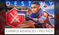 design a youtube thumbnail for destiny 2