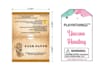 design header card, bag topper, packaging label