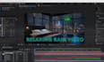 create cozy rain ambient video with natural sounds relaxing rain video