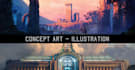 create stunning  environment concept art with