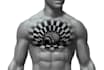 create 3d tattoo design in geometric style