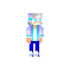 minecraft character pixelart avatar with your skin