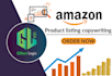do amazon listing copywriting with persuasive product description