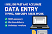 do data entry, typing work, copy paste and excel data entry