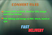 convert PDF to excel or CSV and scan images to excel