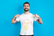 create flat unique custom t shirt logo designs