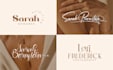 design feminine signature, and boho,  luxury initial logo