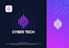 design tech startup modern technology cyber security logo