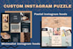 create a canva instagram feeds for your projects