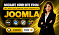 migrate, convert, duda, wix, drupal, webflow to wordpress or joomla
