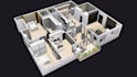 create 3d floor plan from 2d