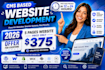 develop a cms website using wordpress, webflow, shopify, wix and squarespace