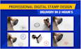 design a custom digital rubber stamp, signature, or seal logo in just 1 hr